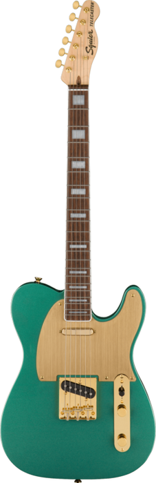 Squier 40th Anniversary Telecaster®, Gold Edition, Laurel Fingerboard, Gold Anodized Pickguard, Sherwood Green Metallic Electric Guitars