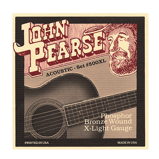 John Pearse 500XL Phosphor Bronze Extra Light 10-47 Acoustic Guitar Strings