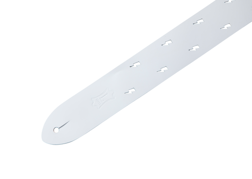 Levy's M12LBC-WHT 2" Wide White Chrome-tan Leather Guitar Strap
