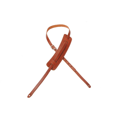 Levy's M25-WAL 5/8" Wide Walnut Veg-Tan Leather Guitar Strap