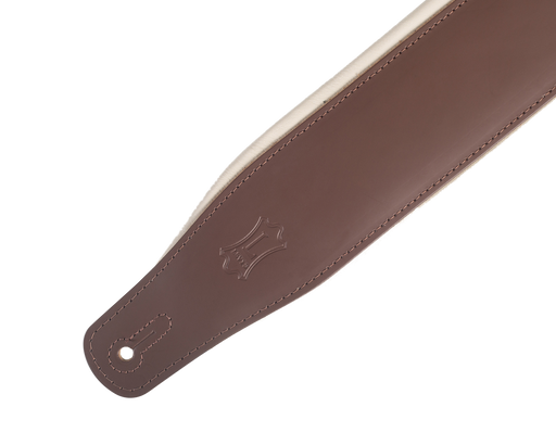 Levy's M26PD-BRN_CRM 3 inch Wide Top Grain Leather Guitar Straps