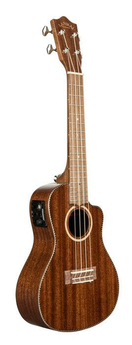 Lanikai MAS-CEC All Solid Mahogany Concert with Kula Preamp Acoustic Electric Ukulele