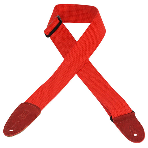 Levy's MC8-RED 2" Wide Red Cotton Guitar Strap