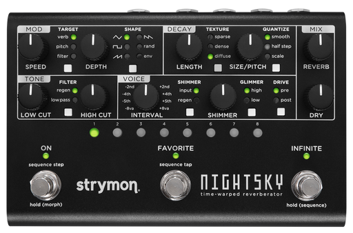 Strymon Midnight Edition Nightsky Time-Warped Reverberator Guitar Pedal