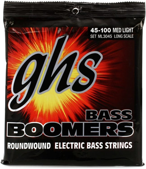 GHS ML3045 Bass Boomers Standard Long Scale Medium Light Electric Bass Strings