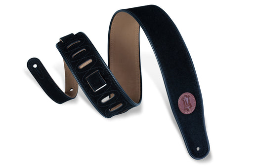 Levy's MSS3-BLK 2 1/2" Wide Black Suede Guitar Strap