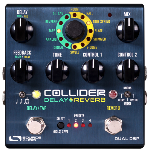 Source Audio Collider Stereo Delay / Reverb Guitar Effect Pedal — Truetone Music