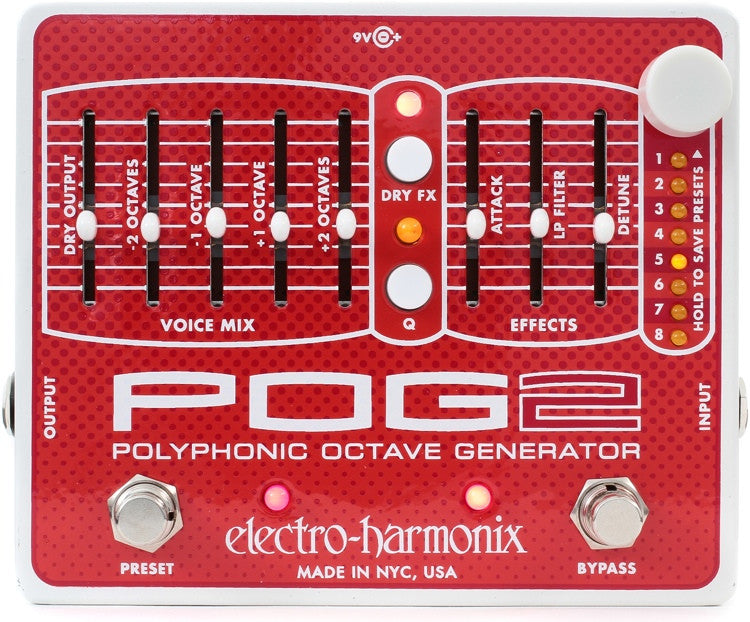 generator pedal Electro-Harmonix POG2 Polyphonic Octave Generator Pedal — Truetone Music