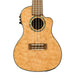 Lanikai QM-NACEC Quilted Maple Natural Stain Concert with Kula Preamp Acoustic Electric Ukulele