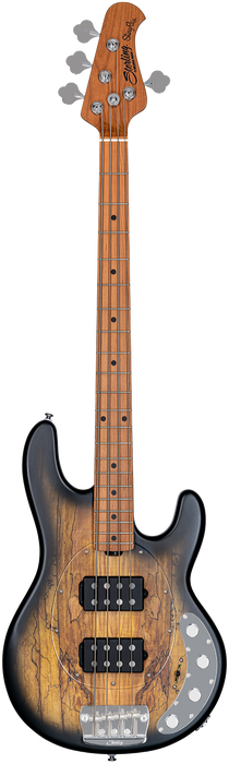 Sterling by Music Man StringRay HH Spalted Maple Top Natural Burst Stain