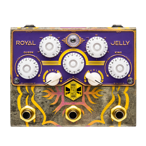 BeetronicsFX Custom Shop Purple Royal Jelly Overdrive Fuzz Guitar Pedal