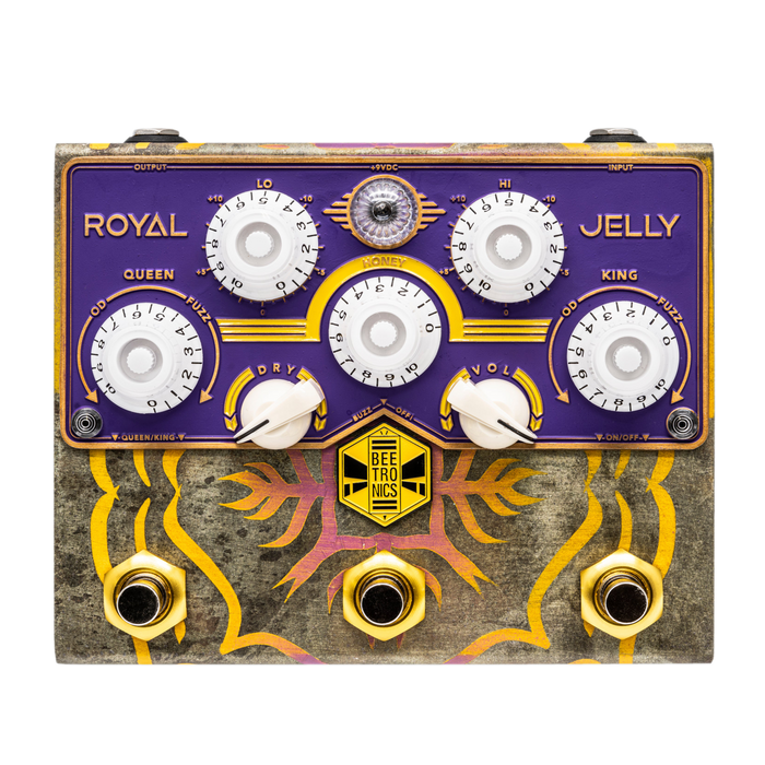BeetronicsFX Custom Shop Purple Royal Jelly Overdrive Fuzz Guitar Pedal
