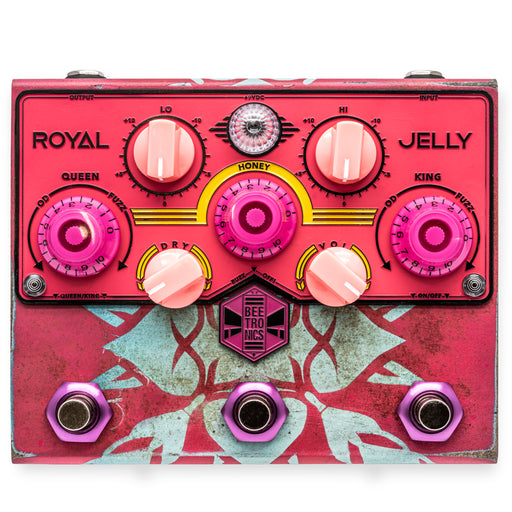 BeetronicsFX Custom Shop Pinkish Royal Jelly Overdrive Fuzz Guitar Pedal