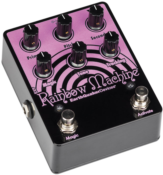 rainbow pedal EarthQuaker Devices Limited Edition Pink on Black Rainbow Machine Poly — Truetone Music