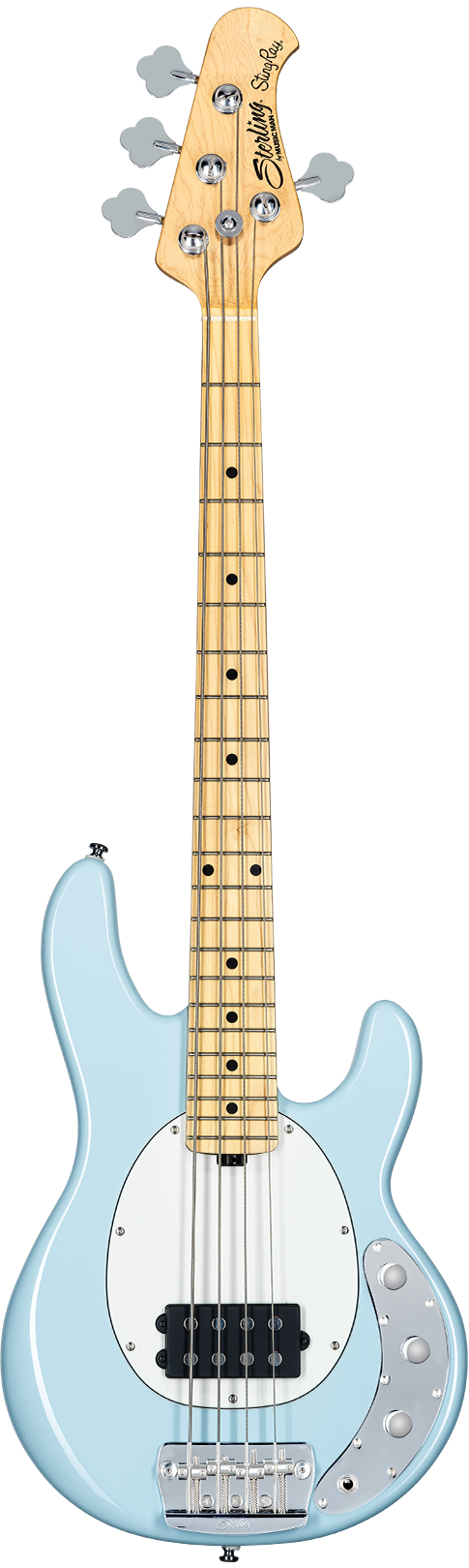 Sterling by Music Man StingRay Short Scale Bass Daphne Blue RAYSS4 DBL Truetone Music