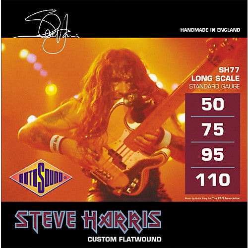 Rotosound SH77 Steve Harris custom Long Scale Flatwound Standard Gauge 50-100 Bass Guitar Strings