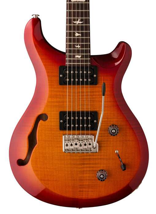 PRS S2 Custom 22 Semi-Hollow Dark Cherry Sunburst Electric Guitar With Gig Bag