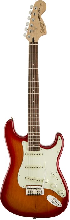 Squier cherry sunburst strat top