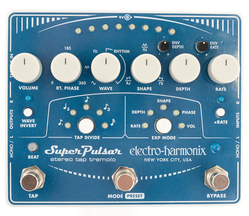 Electro-Harmonix Super Pulsar Stereo Tap Tempo Guitar Pedal
