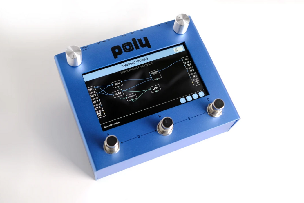 Poly Effects Beebo Visual Multi Modulation/ Quad Channel Delay/Reverb/Mixer/Cab Simulator Blue Version