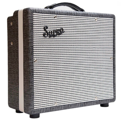 Supro 1600 Supreme 6V6 1x10 Tube Combo Guitar Amplifier Black Rhino Hide Tolex