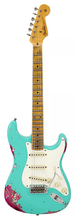 Fender Custom Shop LTD 1957 Stratocaster Heavy Relic Seafoam Green Over Pink Paisley