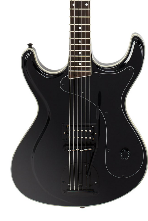 Eastwood Sidejack Baritone Deluxe Blackout Guitar