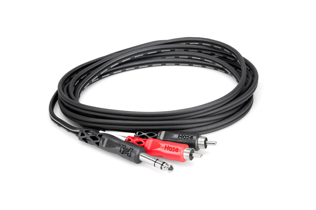 Hosa TRS-202  STEREO Y-1/4 TO RCA- 6.6FT Cable