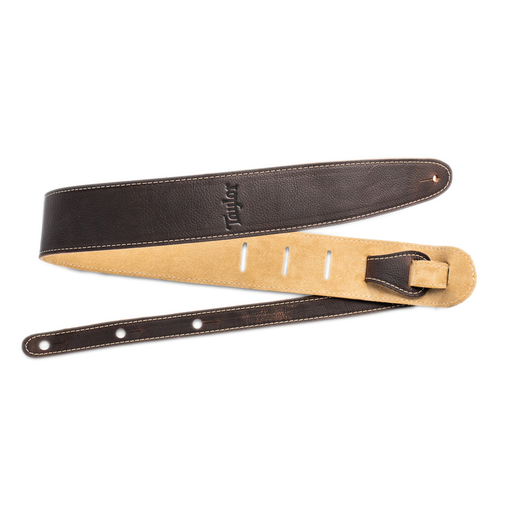 Taylor Strap Chocolate Brown Leather Suede Back 2.5"