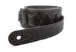 Taylor Strap Black Leather Suede Back 2.5" Silver Logo