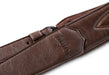 Taylor Vegan Leather Strap Chocolate Brown w/ Stitching 2.0" Embossed Logo