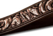 Taylor Vegan Leather Strap Chocolate Brown w/ Sequins 2.25" Embossed Logo