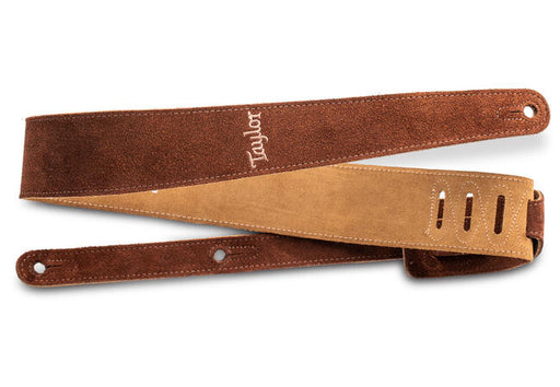 Taylor Strap Embroidered Suede Chocalate Brown 2.5"