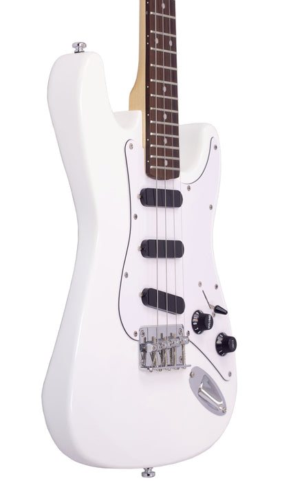 Eastwood S Style 4-String Tenor Guitar - White With Gig Bag