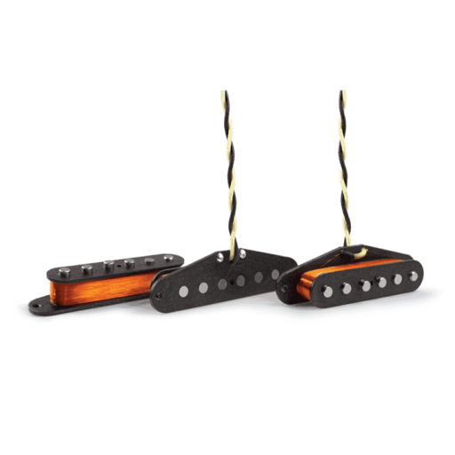 Lindy Fralin Vintage Hot Stratocaster Hybrid Stagger Parchment Cover Pickup Set