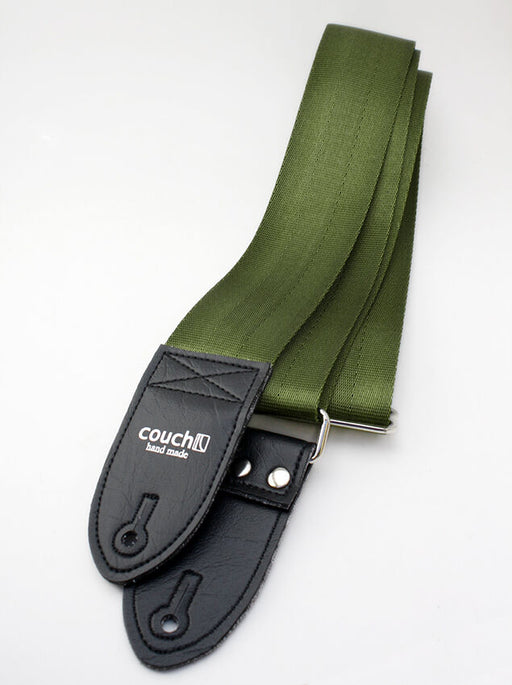 Couch Recycled Army Green Seatbelt Guitar Strap - SB011