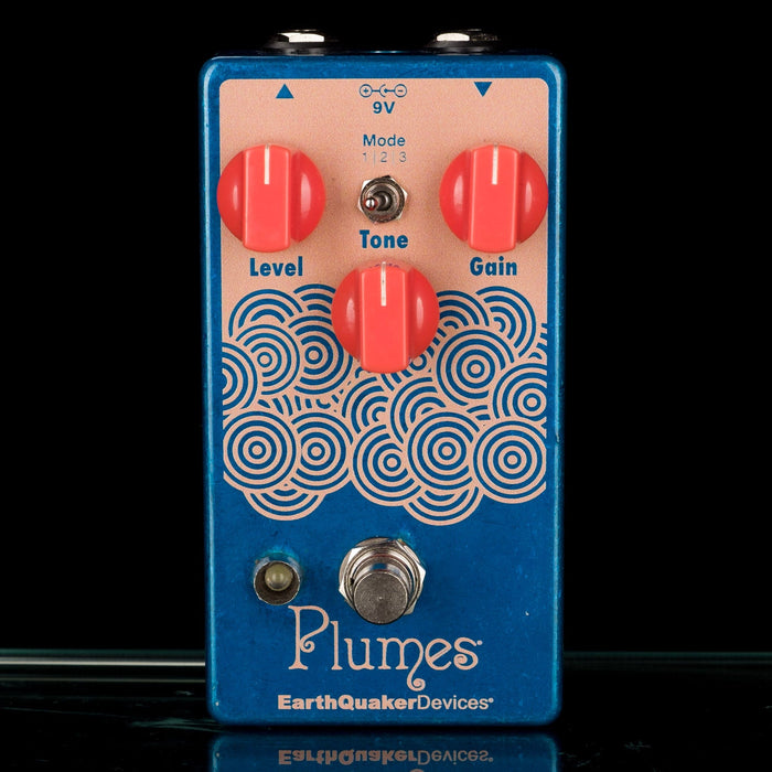 Used EarthQuaker Devices Limited Edition Plumes Overdrive Blue & Orange Guitar Effect Pedal