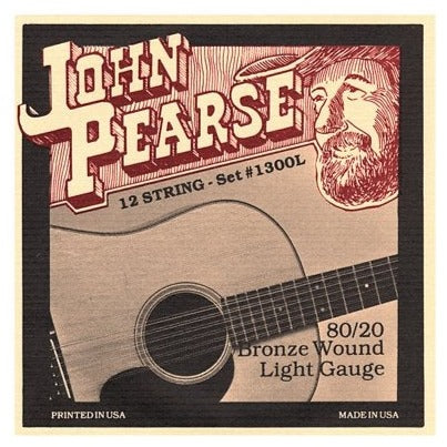 John Pearse 1300L 12-string Light 10-47 Acoustic Guitar Strings