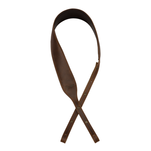 Fender Paramount Banjo Leather Strap, Brown Straps