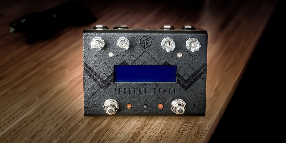 GFI System Limited Edition Blackout Specular Tempus Reverb and Delay Guitar Effect Pedal