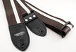 Couch Brown with White Racer X Guitar Strap - RX006
