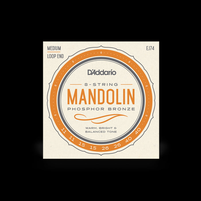 D'Addario EJ74 Set Mandolin Phosphor Bronze Medium Strings