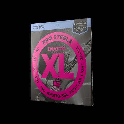 D'Addario EPS170-5SL Pro Steels 45-130 Super Long Scale 5-string Bass Strings