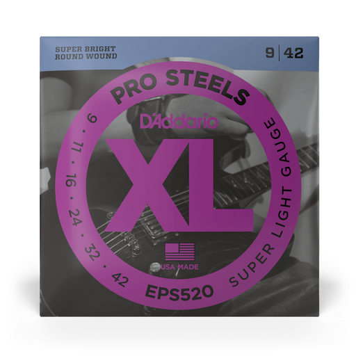D'Addario EPS520 Set Electric Guitar Pro Steel Super Light Strings