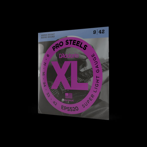 D'Addario EPS520 Set Electric Guitar Pro Steel Super Light Strings