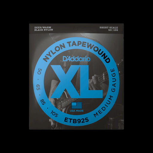 D'Addario ETB92S Set Bass Tape-Wound 50-105 Medium Gauge Short Scale Strings