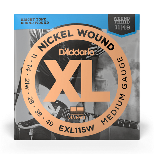 D'Addario EXL115W Set Guitar XL Blues/ Jazz Wound 3rd Strings