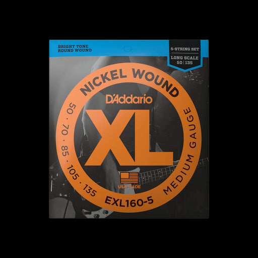 D'Addario EXL160-5 Set Bass XL 50-135 Long Scale 5-string Strings