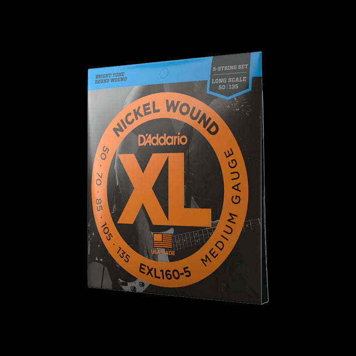 D'Addario EXL160-5 Set Bass XL 50-135 Long Scale 5-string Strings