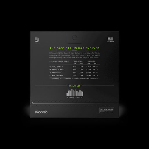 D'Addario NYXL45105 Set Bass NYXL 45-105 Long Scale Strings